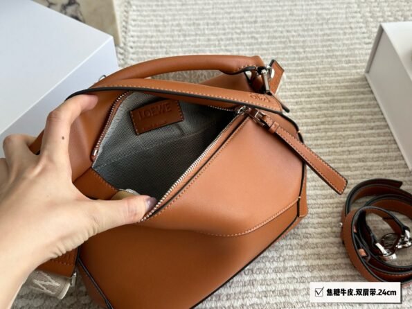 Loewe geometric bag puzzle is really a cowhide quality that cannot be missed-comes with gift box-Double straps1 - Image 2