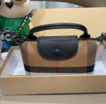 Super popular women's crossbody bag with grid patterned canvas and top layer cowhide, high-end and exquisite women's handbag-without packaging box - Image 8