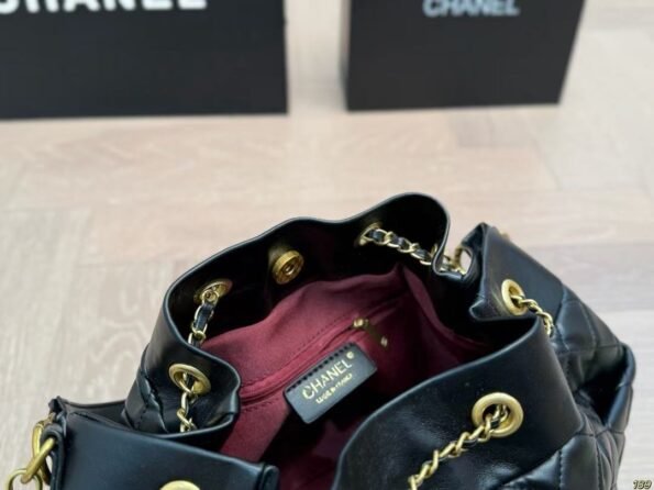 Chanel  Drawstring bucket bag is comfortable and classic-comes with gift box - Image 3