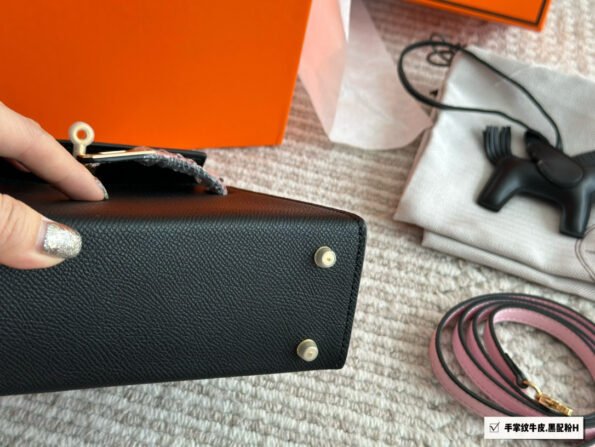 Cowhide palm pattern gift silk scarf Xing pony bamboo pendant Hermès Kelly Kelly Hermes（box） - Image 3