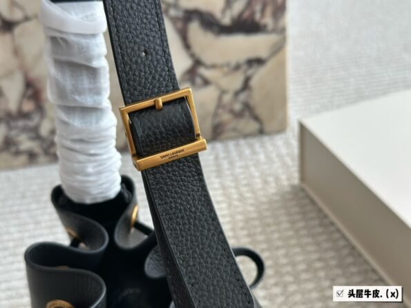 YSL's new small bucket bag(box)Original cowhide - Image 8