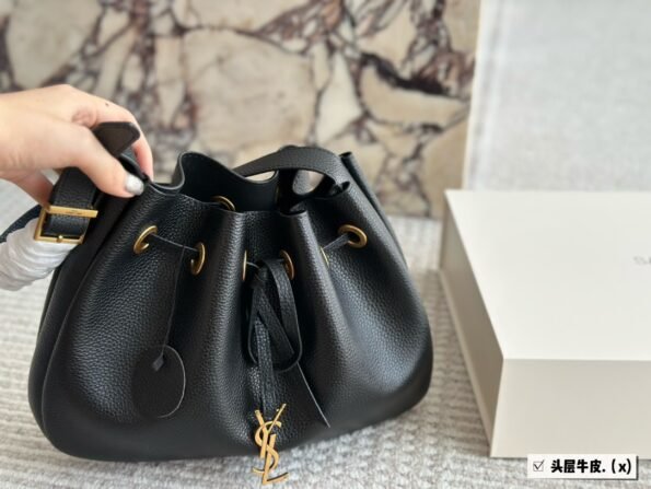 YSL's new small bucket bag(box)Original cowhide - Image 3