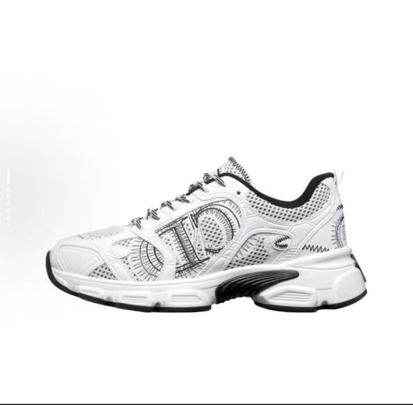 Thick soled embroidered dad shoes, women's new breathable mesh casual sports shoes - Image 1